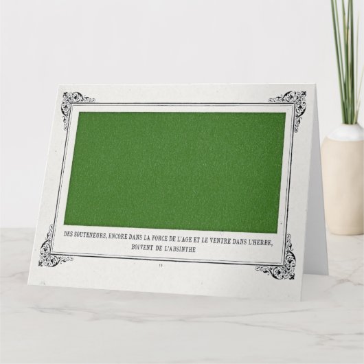 Alphonse Allais, April Fools, Groen, Abstracte kun Kaart (Voorkant)