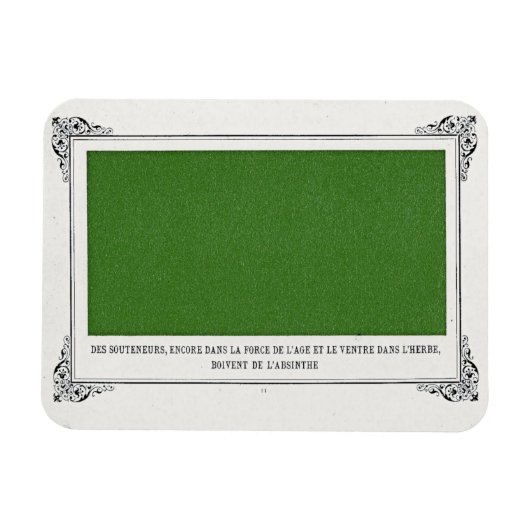 Alphonse Allais, April Fools, Groen, Abstracte kun Magneet (Horizontaal)