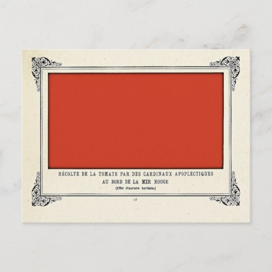 Alphonse Allais, April Fools, Rood, Abstracte kuns Briefkaart (Voorkant)