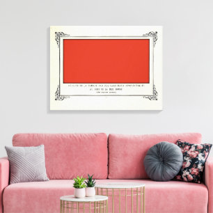 Alphonse Allais, April Fools, Rood, Abstracte kuns Canvas Afdruk