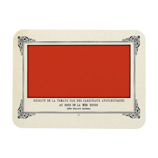 Alphonse Allais, April Fools, Rood, Abstracte kuns Magneet (Horizontaal)