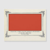 Alphonse Allais, April Fools, Rood, Abstracte kuns Magnetische Uitnodiging (Voorkant)