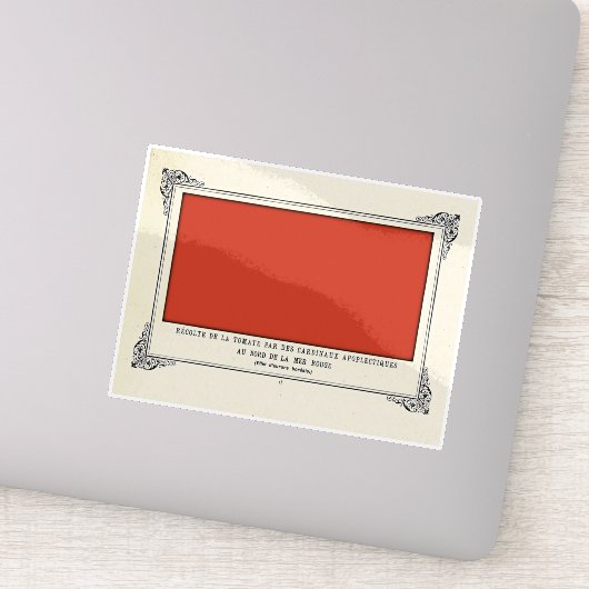 Alphonse Allais, April Fools, Rood, Abstracte kuns Sticker (Detail)