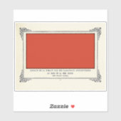 Alphonse Allais, April Fools, Rood, Abstracte kuns Sticker (Vel)