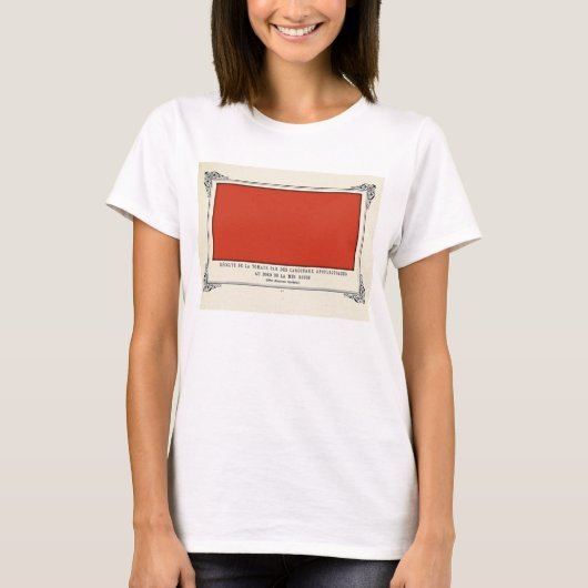 Alphonse Allais, April Fools, Rood, Abstracte kuns T-shirt (Voorkant)