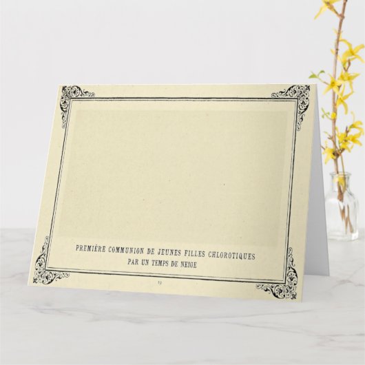 Alphonse Allais, April Fools, Wit, Abstracte Kunst Kaart (Gele Bloem)