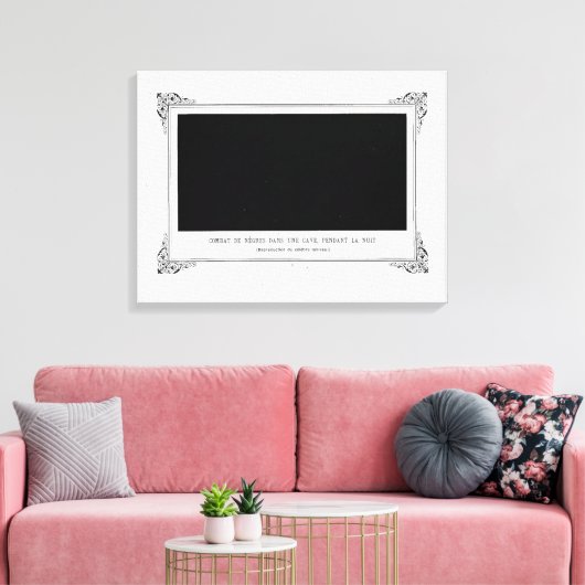 Alphonse Allais, April Fools, Zwart, Abstracte kun Canvas Afdruk (Insitu (Woonkamer))