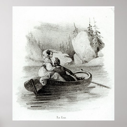 Alphonse de Lamartine en Elvire Poster (Voorkant)