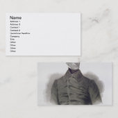 Alphonse de Lamartine, gegraveerd door Pierre Pele Visitekaartje (Voorkant / Achterkant)