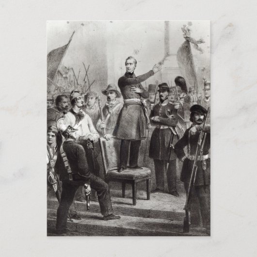 Alphonse de Lamartine in het stadhuis Briefkaart (Voorkant)