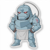 Alphonse Elric Chibi Kunst Sticker (Voorkant)