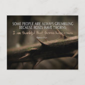 Alphonse Karr Inspirerend Quote "Rozen & doornen" Briefkaart (Voorkant)