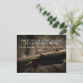 Alphonse Karr Inspirerend Quote "Rozen & doornen" Briefkaart (Staand voorkant)