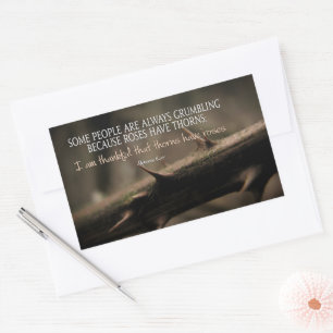 Alphonse Karr Inspirerend Quote "Rozen & doornen" Rechthoekige Sticker