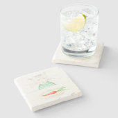 Alphonse le Chat Stenen Onderzetter (Zijkant)