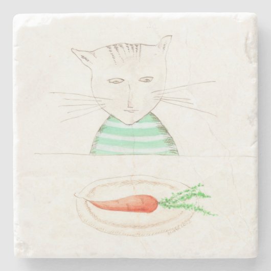 Alphonse le Chat Stenen Onderzetter (Voorkant)