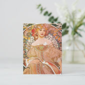  Alphonse Maria Mucha Art Briefkaart (Staand voorkant)