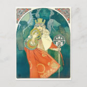 Alphonse Maria Mucha ~ Art Nouveau Briefkaart (Voorkant)