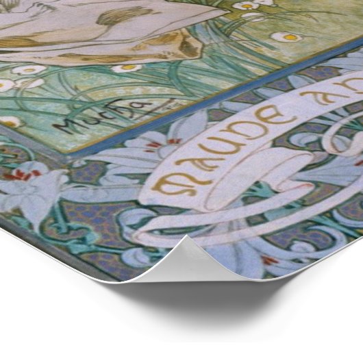 Alphonse Maria Mucha - Maude Adams als Joan of Arc Poster (Hoek)