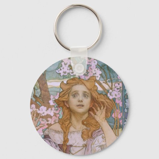 Alphonse Maria Mucha - Maude Adams als Joan of Arc Sleutelhanger (Voorkant)