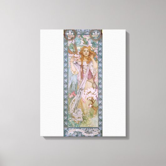 Alphonse Maria Mucha – Maude Adams as Joan of Arc Canvas Afdruk (Voorkant)