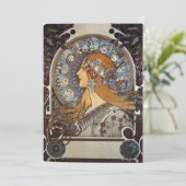 Alphonse Maria Mucha - Zodiac Kaart (Staand voorkant)