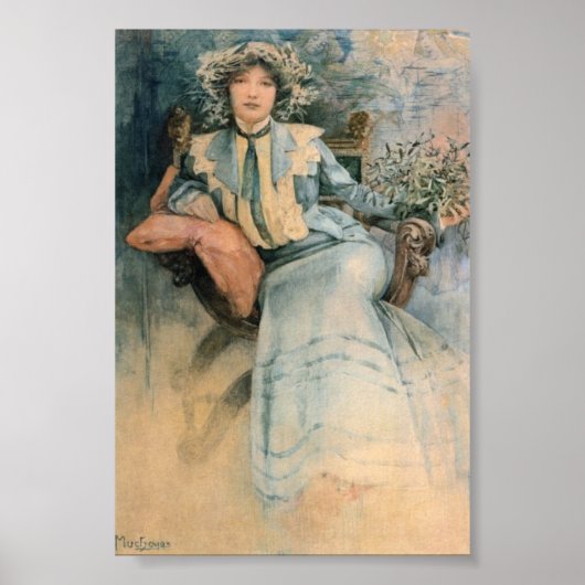 Alphonse Maria Mucha's Mistletoe Poster (Voorkant)