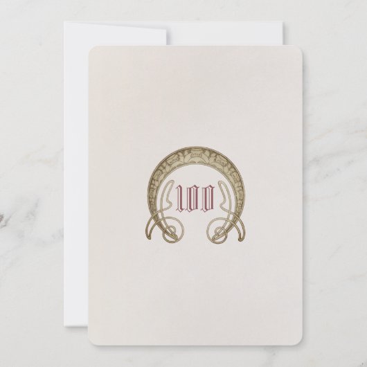 Alphonse Mucha 100th Birthday Art Nouveau Foliage Kaart (Achterkant)