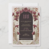 Alphonse Mucha 100th Birthday Art Nouveau Foliage Kaart (Voorkant)