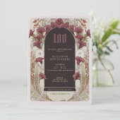 Alphonse Mucha 100th Birthday Art Nouveau Foliage Kaart (Staand voorkant)