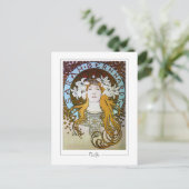 Alphonse Mucha #122 - Kunstkaart Briefkaart (Staand voorkant)