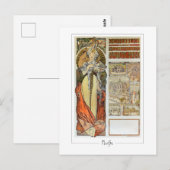 Alphonse Mucha #128 - Fine Art Briefkaart (Voorkant / Achterkant)