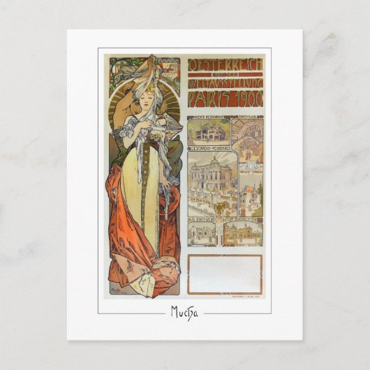 Alphonse Mucha #128 - Fine Art Briefkaart (Voorkant)