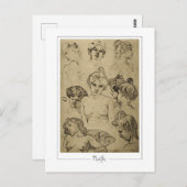 Alphonse Mucha #15 - Fine Art Briefkaart (Voorkant / Achterkant)