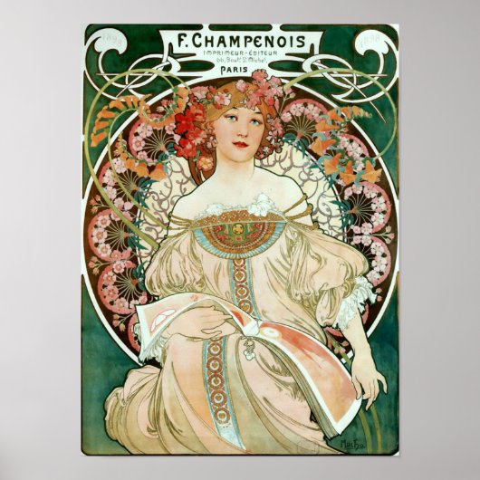 Alphonse Mucha 1895 Poster (Voorkant)