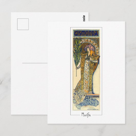 Alphonse Mucha #198 - Fine Art Briefkaart (Voorkant / Achterkant)