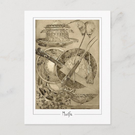 Alphonse Mucha #210 - Kunstmatig Briefkaart (Voorkant)