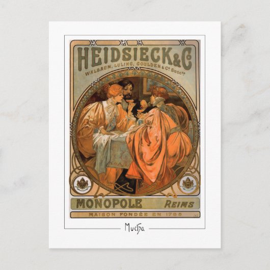 Alphonse Mucha #218 - Fine Art Briefkaart (Voorkant)