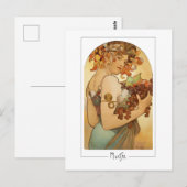 Alphonse Mucha #220 - Kunstkaart Briefkaart (Voorkant / Achterkant)