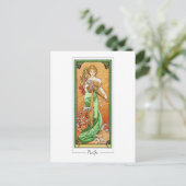Alphonse Mucha #247 - Kunstmatig Briefkaart (Staand voorkant)
