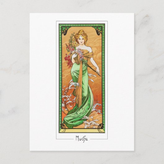 Alphonse Mucha #247 - Kunstmatig Briefkaart (Voorkant)