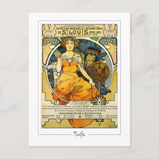 Alphonse Mucha #248 - Fine Art Briefkaart (Voorkant)
