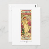 Alphonse Mucha #302 - Kunstmatig Briefkaart (Voorkant / Achterkant)
