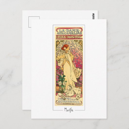 Alphonse Mucha #302 - Kunstmatig Briefkaart (Voorkant / Achterkant)