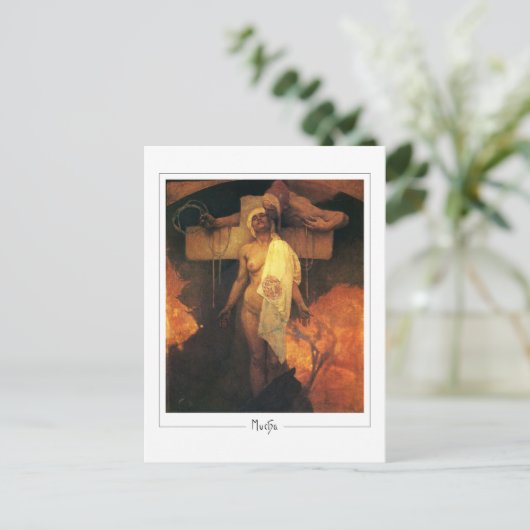 Alphonse Mucha #305 - Fine Art Briefkaart (Staand voorkant)