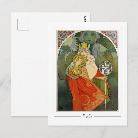 Alphonse Mucha #312 - Kunstkaart Briefkaart (Voorkant / Achterkant)