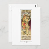 Alphonse Mucha #329 - Kunstmatig Briefkaart (Voorkant / Achterkant)