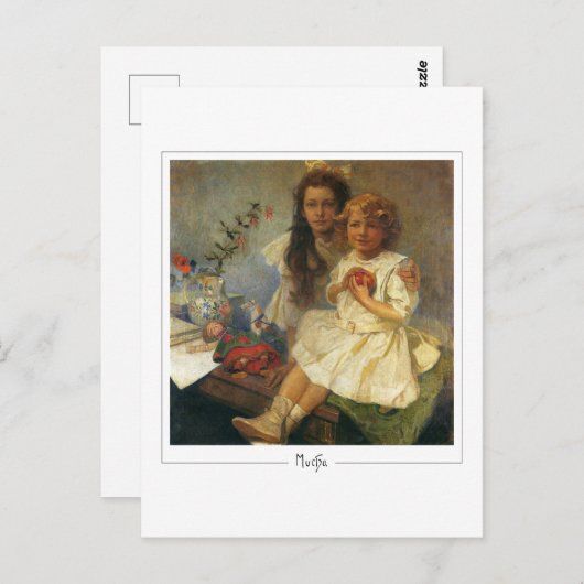 Alphonse Mucha #331 - Kunstmatig Briefkaart (Voorkant / Achterkant)