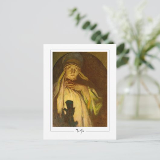 Alphonse Mucha #334 - Kunstmatig Briefkaart (Staand voorkant)