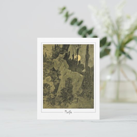 Alphonse Mucha #352 - Kunstmatig Briefkaart (Staand voorkant)